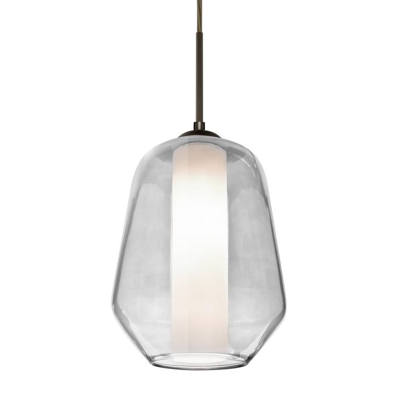 Besa 1JC-LINKCL-BR Link One Light Pendant Bronze