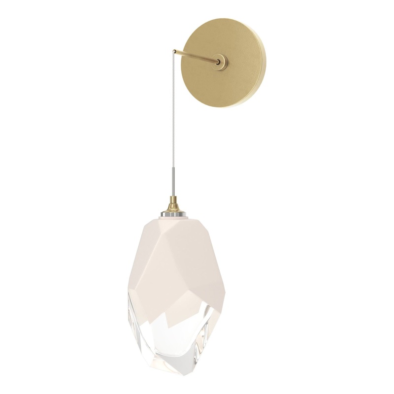 Chrysalis Large Low Voltage Sconce Modern Brass White Crystal (WP)