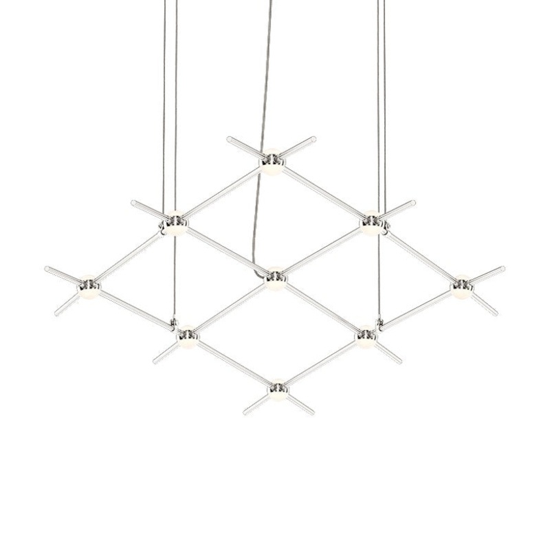 Constellation Aquarius Minor Satin Nickel with White Optical Acrylic 2700K 10′ Adjustable Cord/Cable
