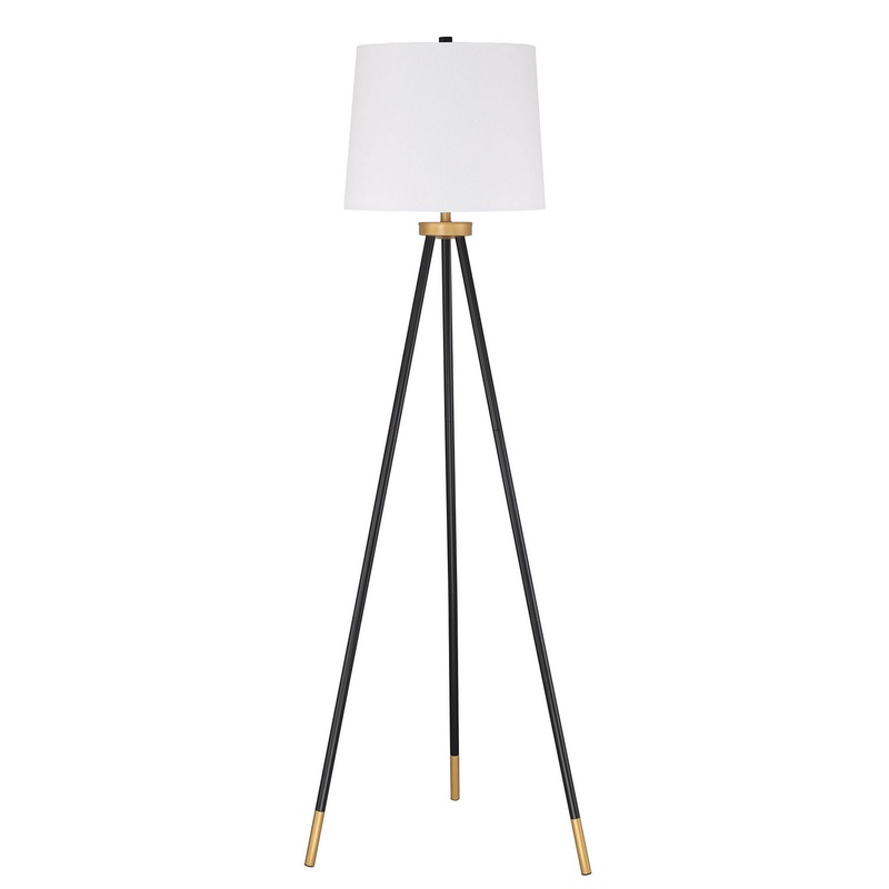 Craftmade 86267 Floor Lamp One Light Floor Lamp Painted Black/Painted Gold