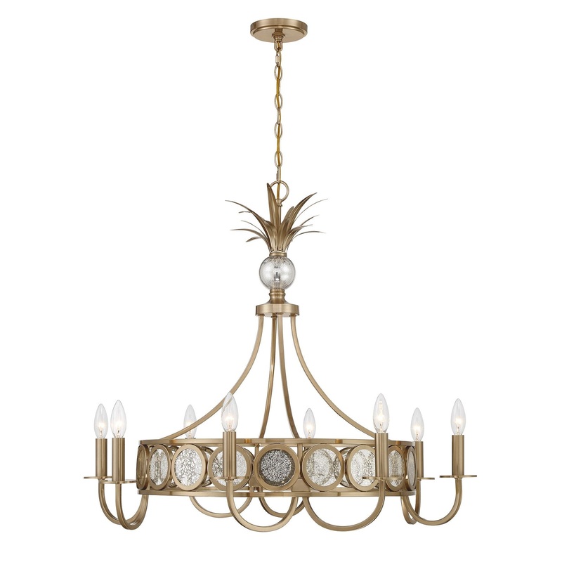 Hearst 8-Light Chandelier Noble Brass