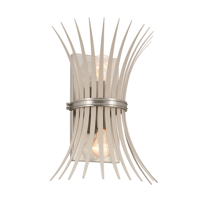 Kichler 52461NI Two Light Wall Sconce, Brushed Nickel