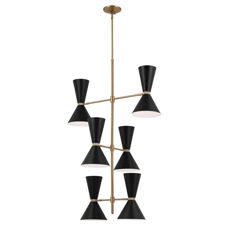 Kichler 52568CPZBK 12 Light Foyer Chandelier, Champagne Bronze