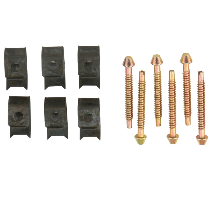 KSHDWR6 6-Piece Surface Mount Sink Mounting Clips, Raw