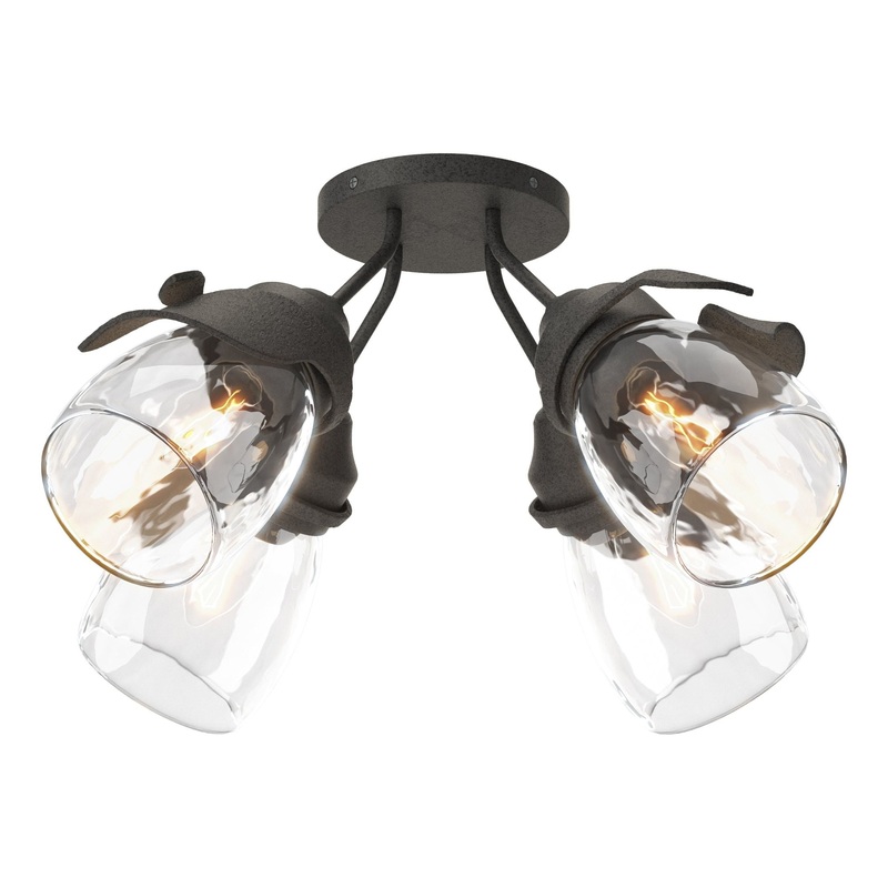 Lapas 4-Light Semi-Flush Natural Iron Water Glass (LL)