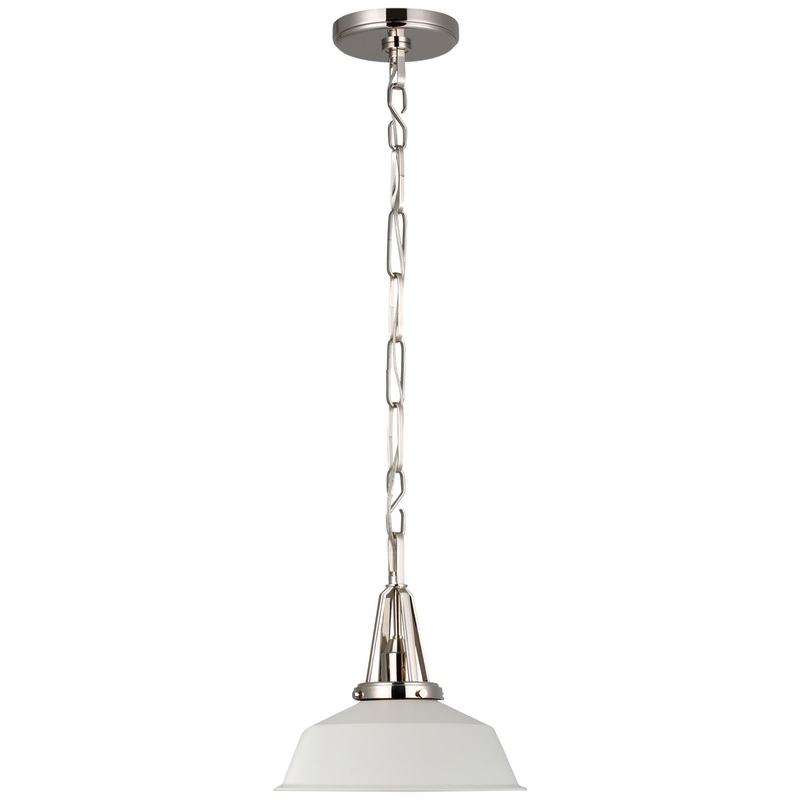 LED Pendant from the Layton Collection in Polished Nickel Finish by Visual Comfort Signature