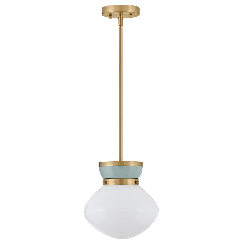 LED Pendant from the Lucy Collection in Lacquered Brass Finish by Lark