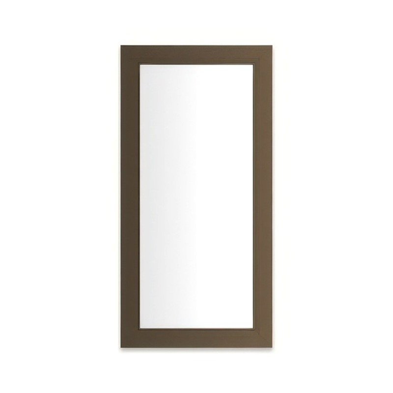 Medicine Cabinet Main Line 20 x 40 Inch 1 Doors Framed Mirror Brushed Bronze Flat Top Merion Frame Slow Close Hinges Sliding Magnification Mirror Magnetic Strip Interior Lighting USB Charging ports Electrical Outlets Phone Holder 4 Inch