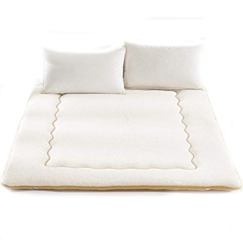 QXTT Materassi Letto Futon Materasso Futon Matrimoniale Pieghevole Giapponese Tradizionale Futon Tatami Ultra Morbido per Massaggi Esercizi di Yoga Campeggio Hotel,White-100 * 200cm