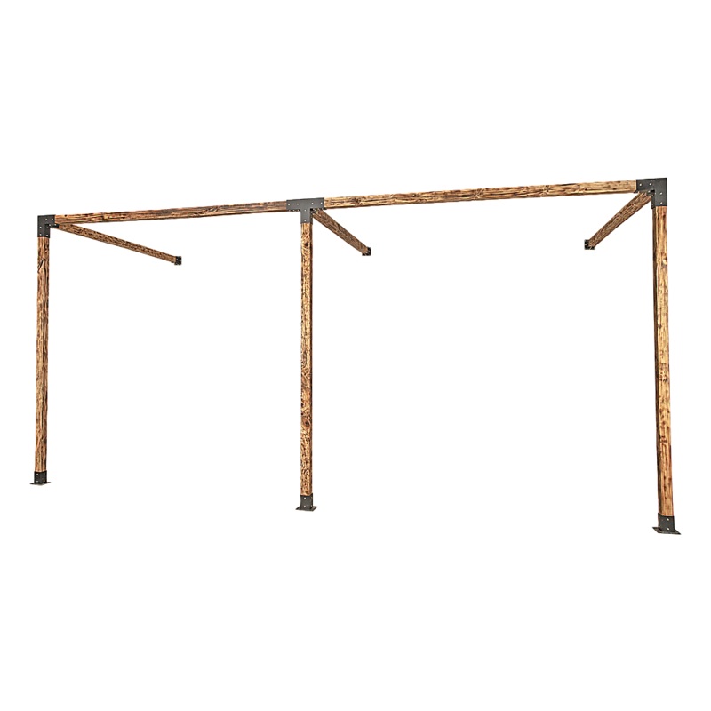 Roof Pergola Gazebo Shed Matte Black Steel Brackets DIY Kits