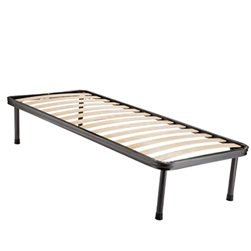 SomnusSana – rete letto singolo 80cm x 190cm altezza 37cm – doghe in legno multistrato – telaio in acciaio con piedi – prodotto ORTOPEDICO – 100% Made in Italy.