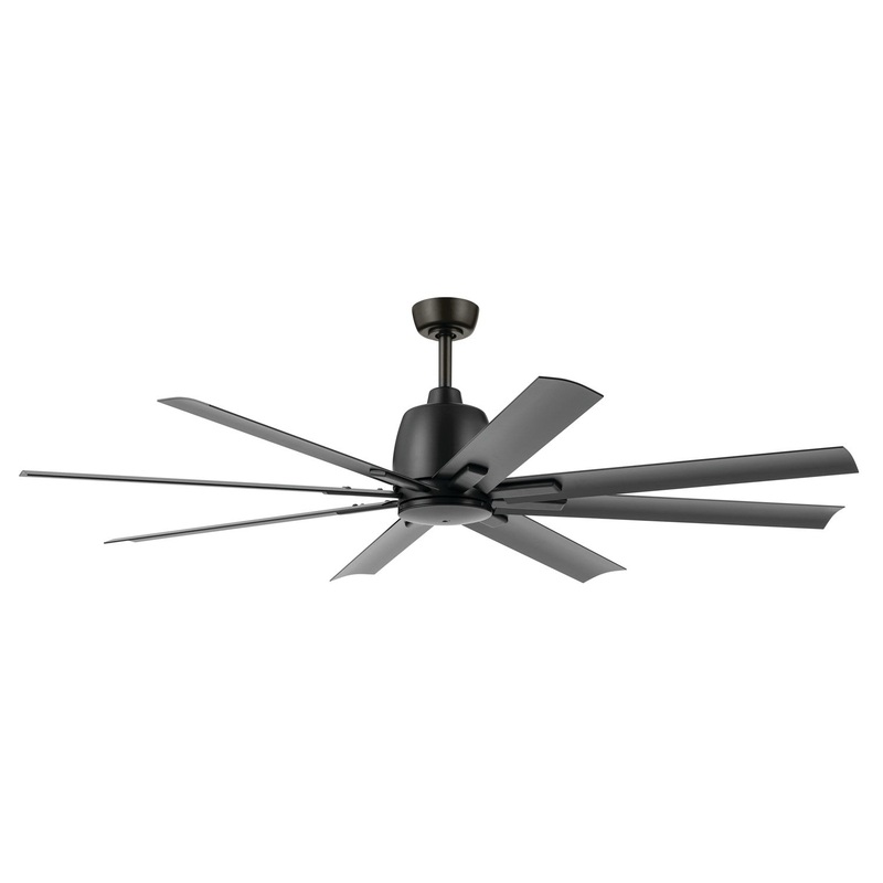 65″Ceiling Fan from the Breda Collection in Satin Black Finish by Kichler