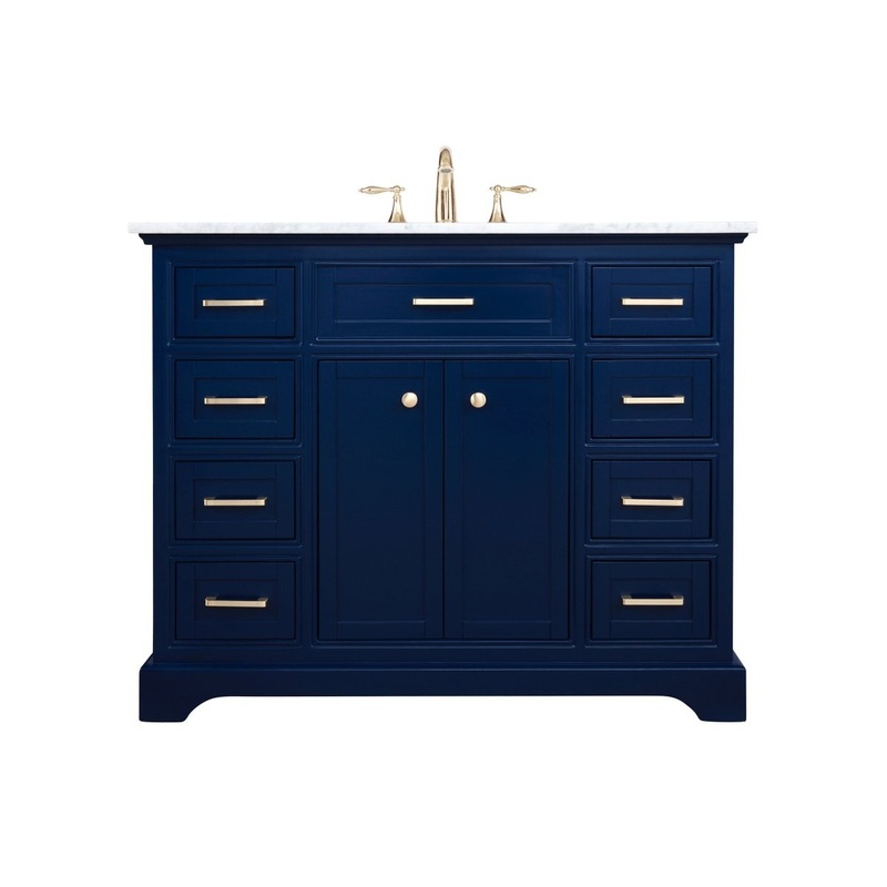 Bathroom Vanity Set from the Americana Collection in Blue Finish by Elegant Lighting