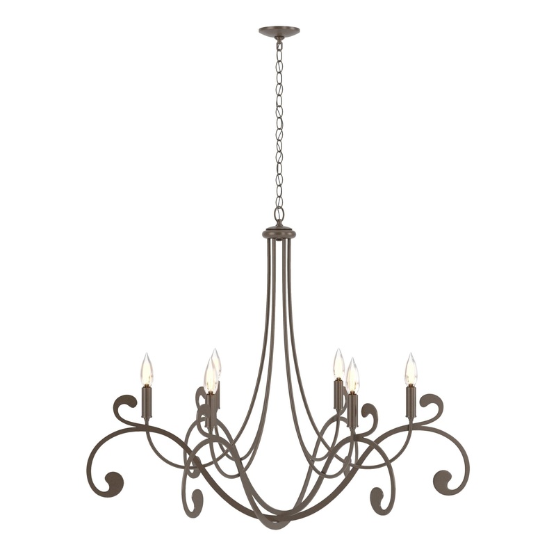 Bella 6-Arm Chandelier Bronze