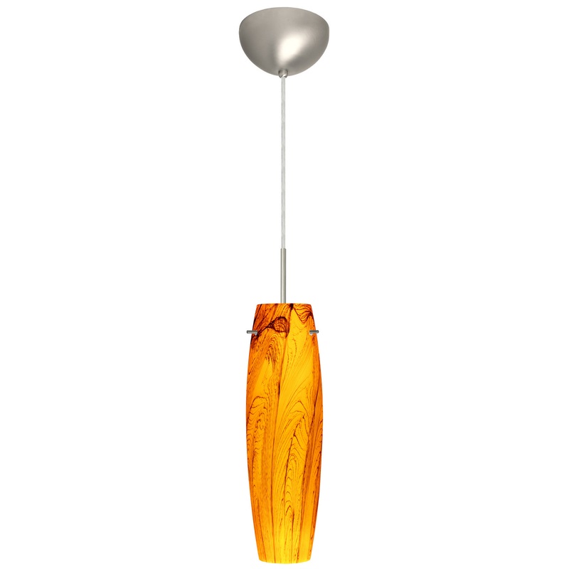 Besa 1BC-4121HB-MED-SN Tu Tu One Light Pendant Satin Nickel