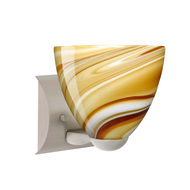 Besa 1WZ-7572HN-SN Sasha One Light Wall Sconce Satin Nickel