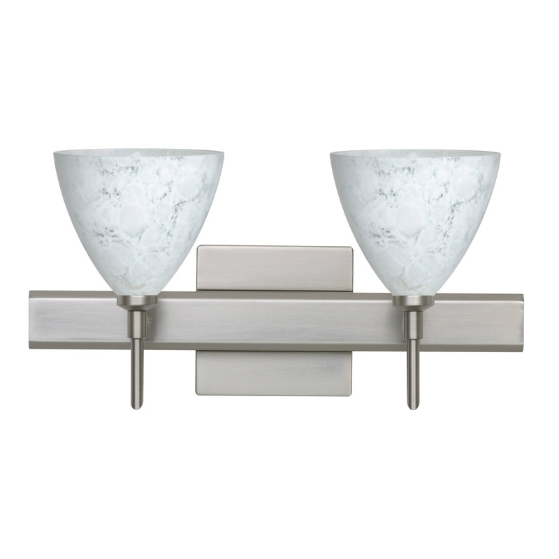Besa 2SW-177919-SN-SQ Mia Two Light Wall Sconce Satin Nickel
