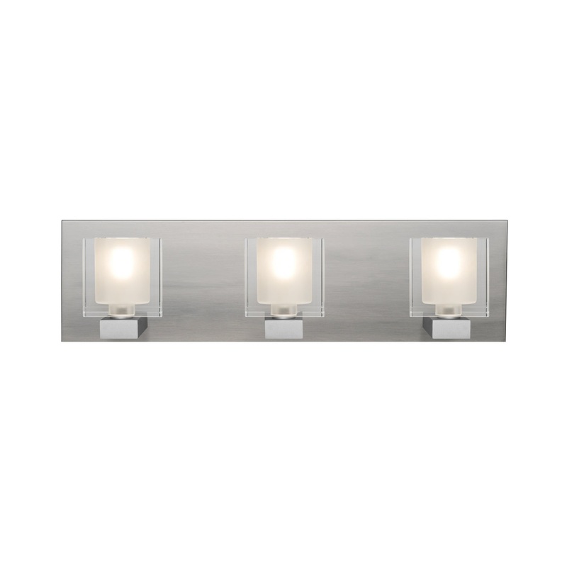 Besa 3WF-BOLOFR-SN Bolo Three Light Vanity Satin Nickel