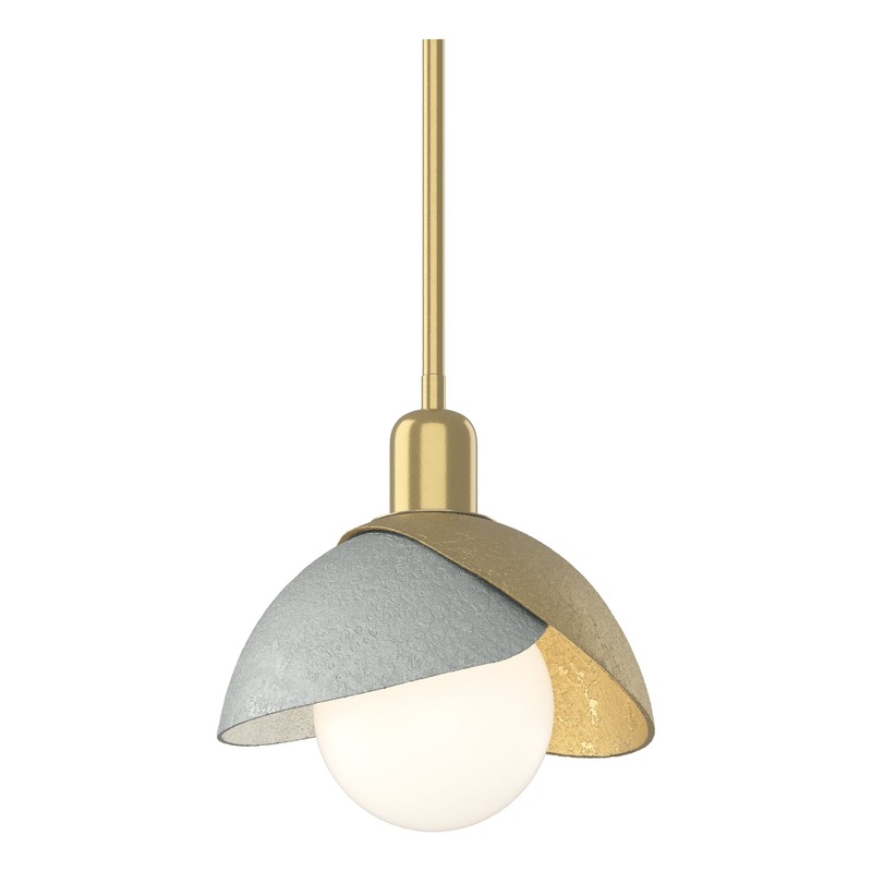 Brooklyn Double Shade Mini Pendant Modern Brass Vintage Platinum