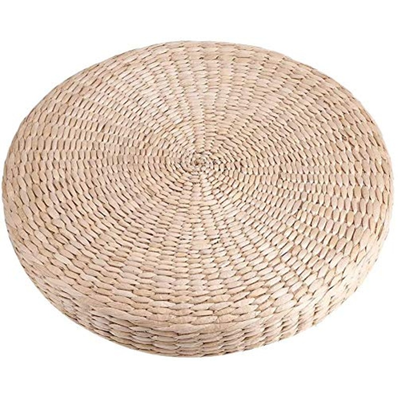 gongxi Cuscino del Sedile Cuscino Rotondo per Pouf da 40 Cm Cuscino per Pavimento in Tatami Cuscino per Yoga Morbido da Meditazione in Paglia per La Casa