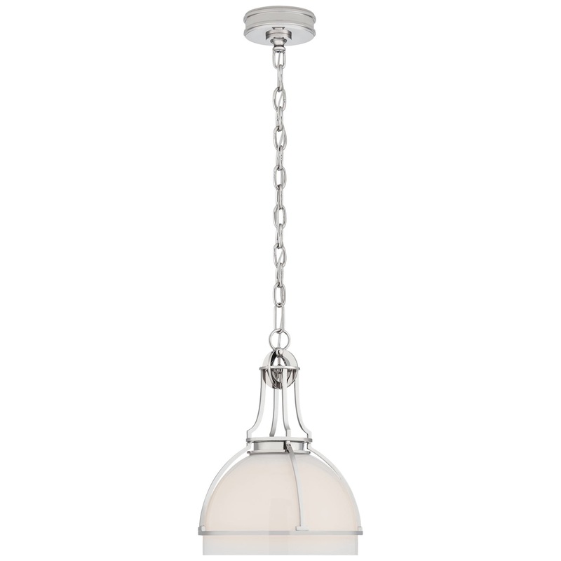 LED Pendant from the Gracie Collection in Polished Nickel Finish by Visual Comfort Signature