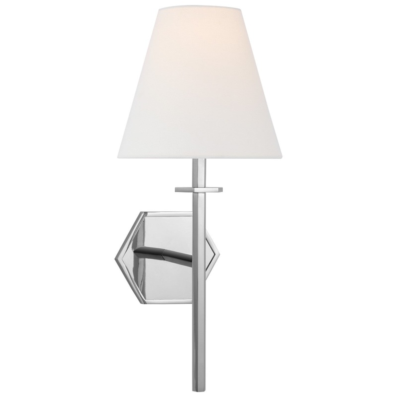 LED Wall Sconce from the Olivier Collection in Polished Nickel Finish by Visual Comfort Signature