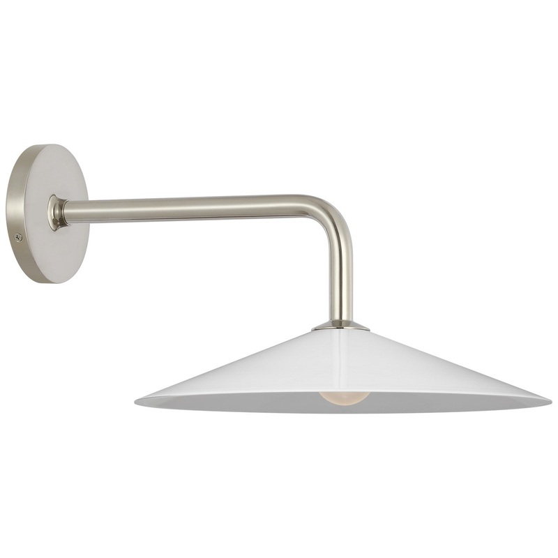 LED Wall Sconce from the Ponce Collection in Polished Nickel Finish by Visual Comfort Signature