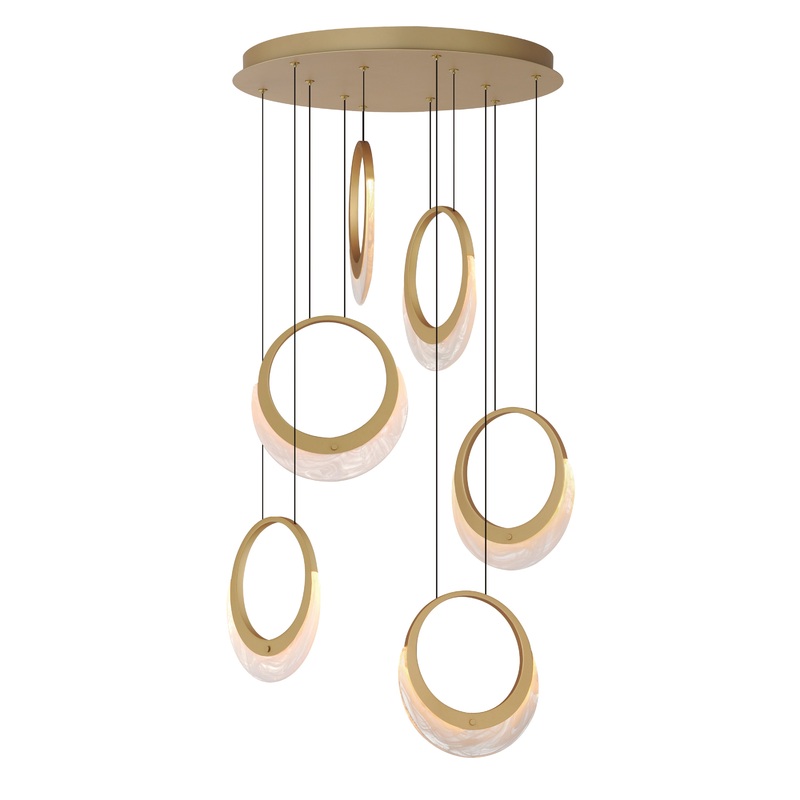 Lyra 6-Light LED Pendant Gold