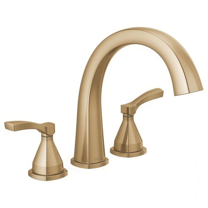 Roman Tub Trim Stryke 2 Lever Lumicoat Champagne Bronze WaterSense ADA 3 Hole