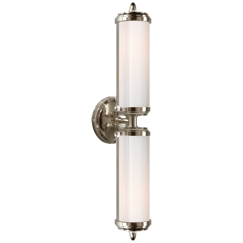 Two Light Bath Sconce from the Merchant Collection in Polished Nickel Finish by Visual Comfort Signature