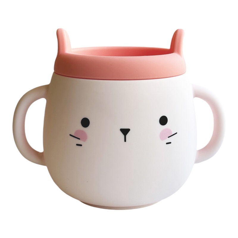 Whisker Wonderland Innovative Hydroponic Cat Grass Growing Mug – Pink | Soil-Free, Digestion & Hairball Aid, Eco-Friendly Silicone, Reusable