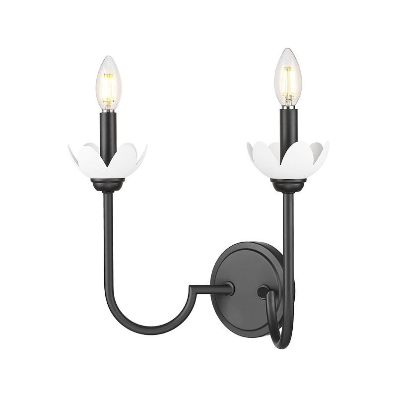 Allistair 2-Light Wall Sconce Matte Black