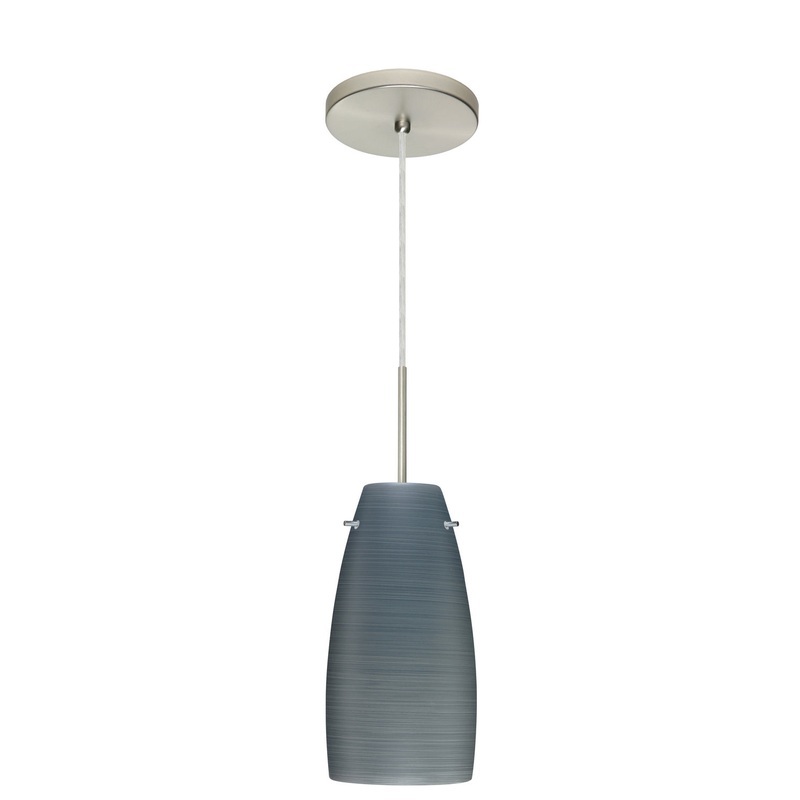 Besa 1JT-1512TN-LED-SN Tao One Light Pendant Satin Nickel