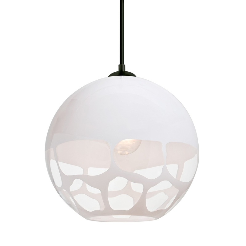 Besa 1JT-ROCKYWH-BK Besa Rocky Pendant One Light Pendant Black