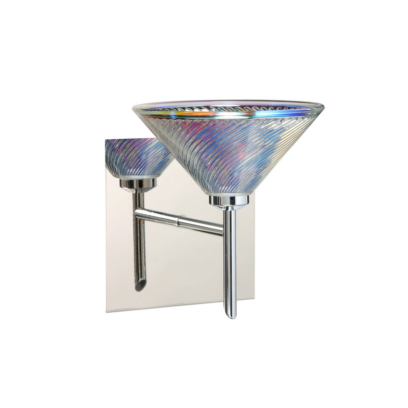 Besa 1SW-550493-CR-SQ Kona One Light Wall Sconce Chrome