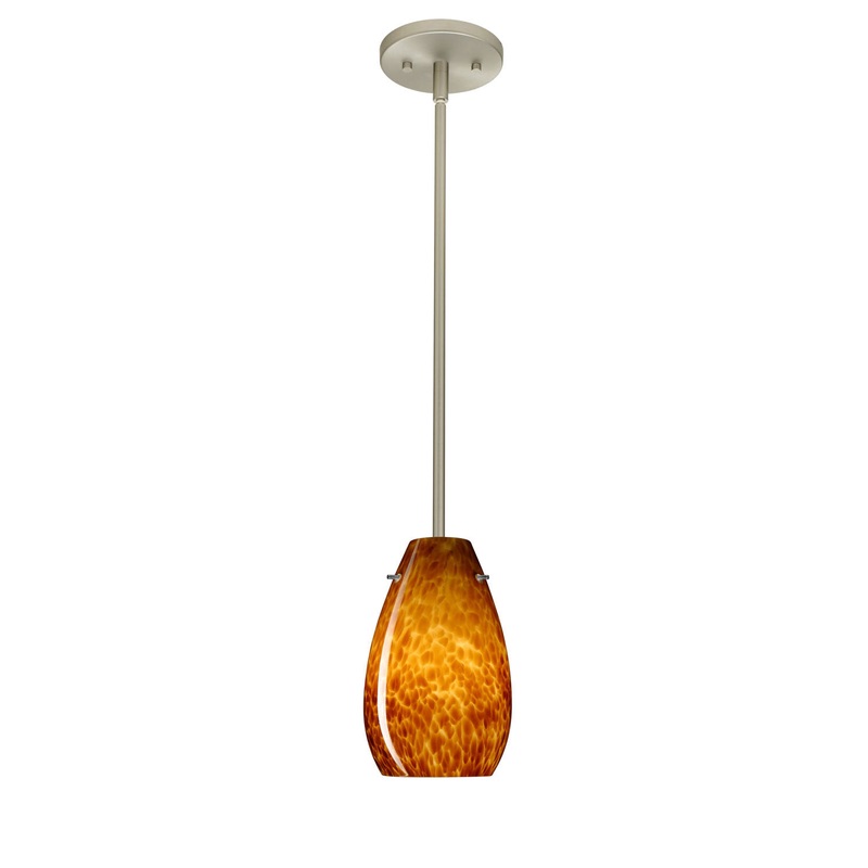 Besa 1TT-412618-SN Pera One Light Pendant Satin Nickel