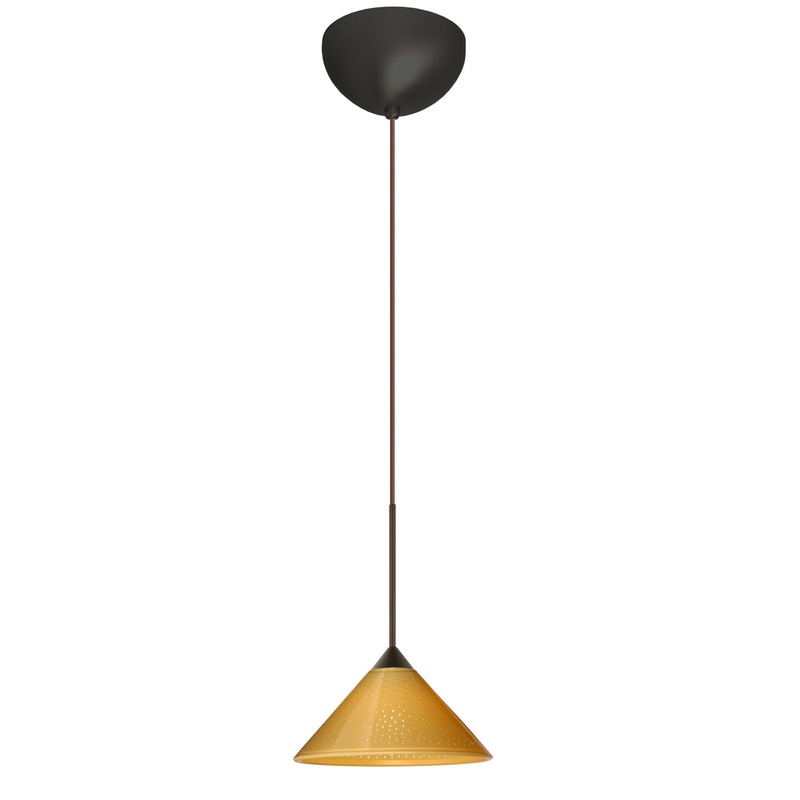 Besa 1XC-282490-LED-BR Kona One Light Pendant Bronze