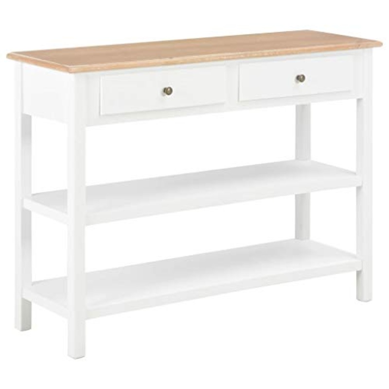 FAMIROSA Credenza Bianca 110x35x80 cm in MDF