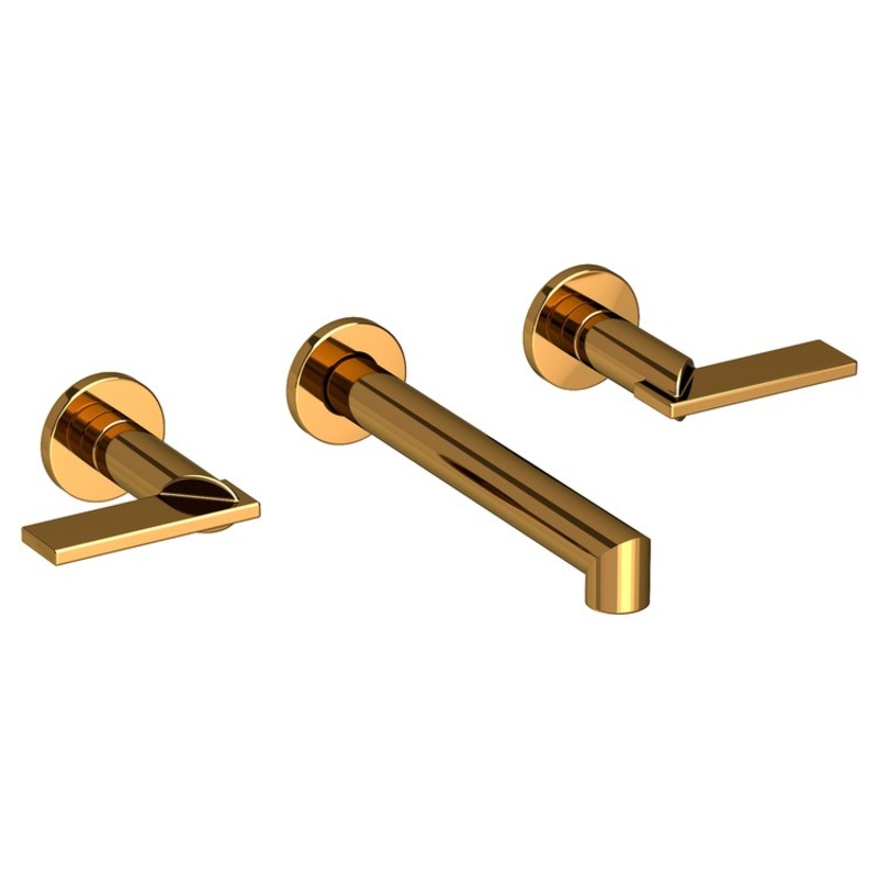 Keaton Two Handle Wall-Mount Bathroom Faucet – Polished Gold PVD
