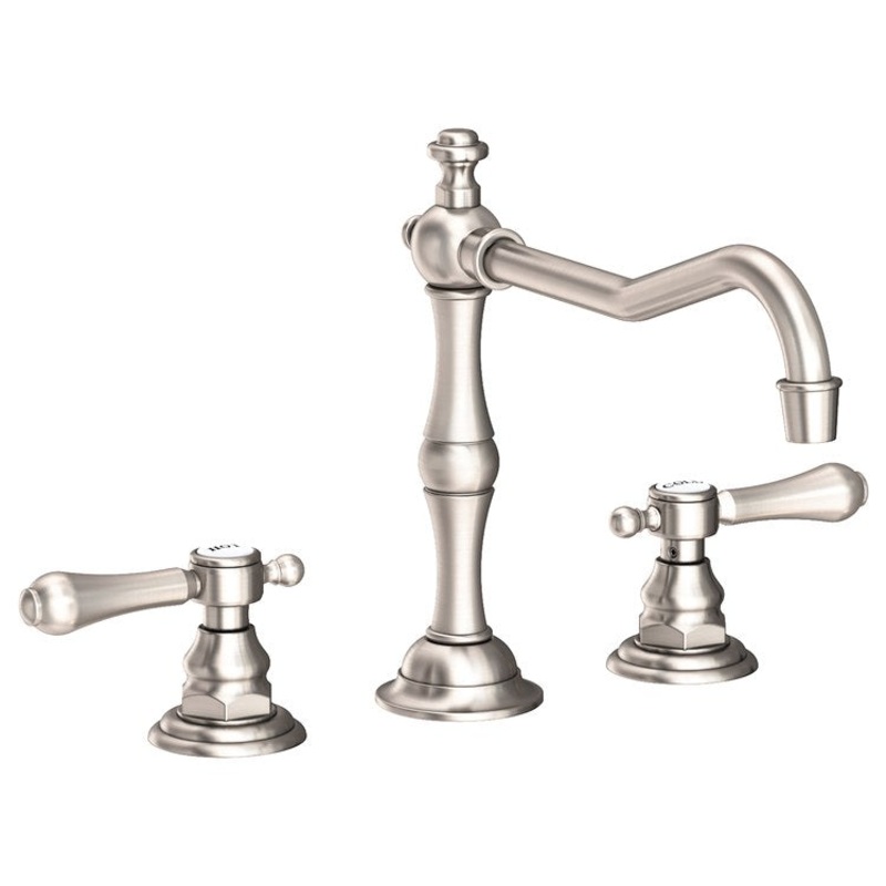 Kitchen Faucet Chesterfield 8 Inch Spread 2 Lever ADA Satin Nickel PVD Spout Height 5-13/16 Inch Spout Reach 9-1/2 Inch 1.8 Gallons per Minute