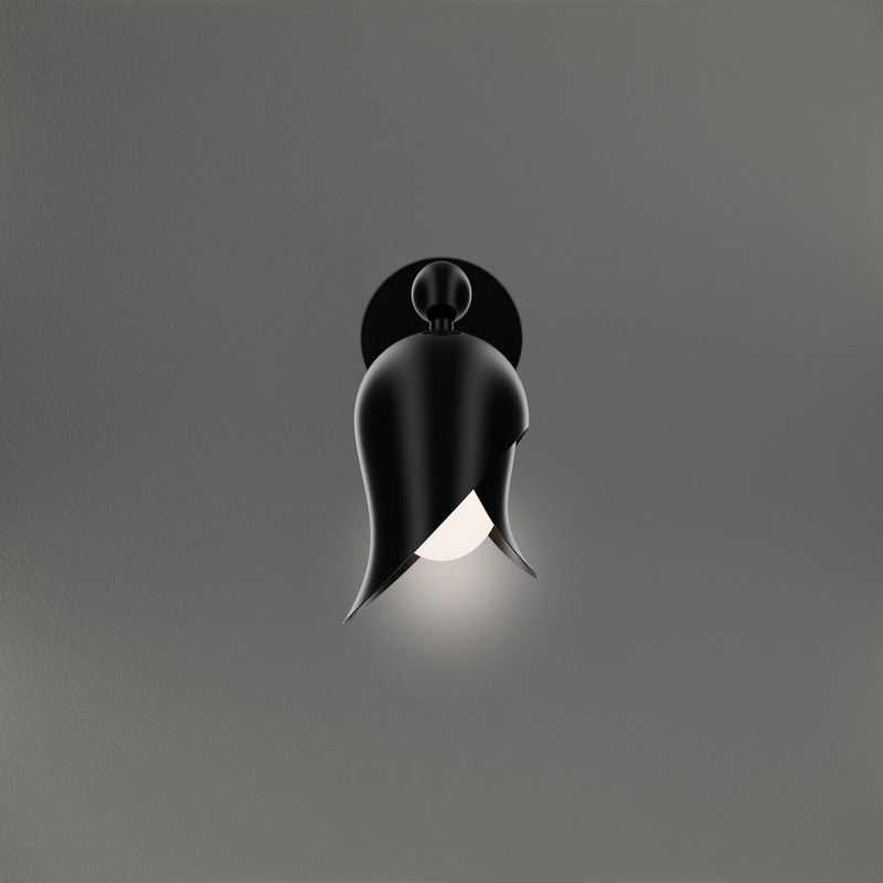 LED Wall Sconce from the Elixir Collection in Polished Black Nickel/Black Finish by Modern Forms
