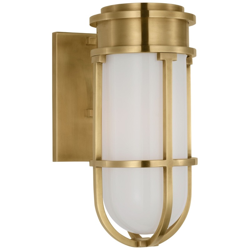 LED Wall Sconce from the Gracie Collection in Antique-Burnished Brass Finish by Visual Comfort Signature