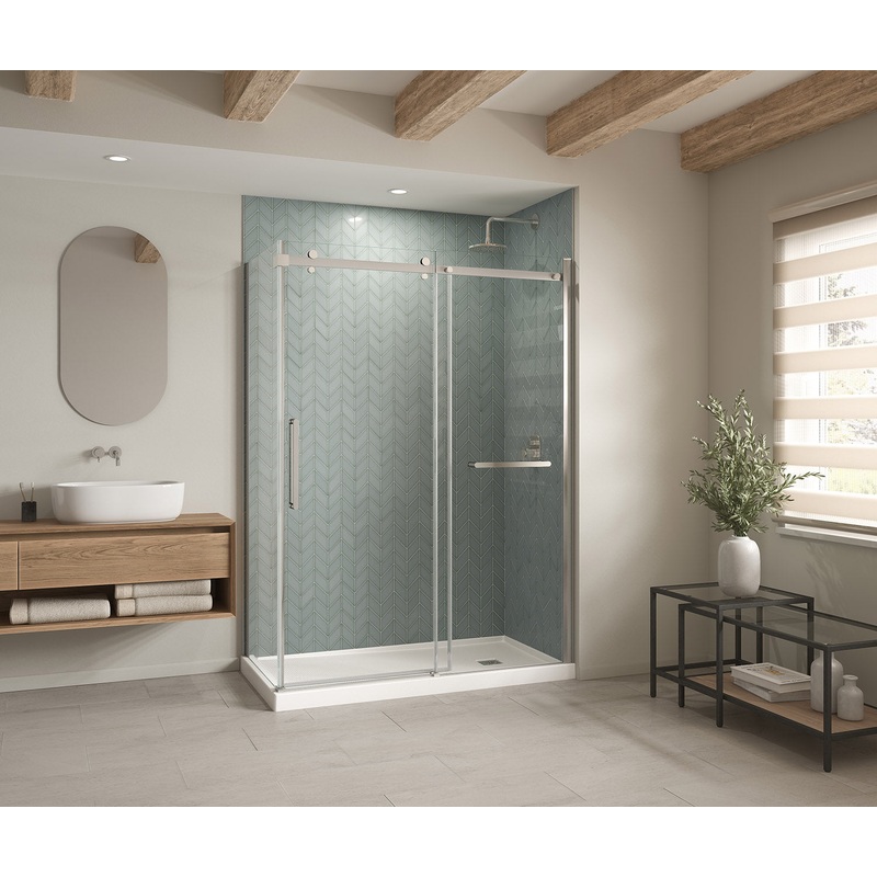 MAAX 420025-503-001-000 B3X 6032 Acrylic Corner Right Shower Base with Right-Hand Drain in White