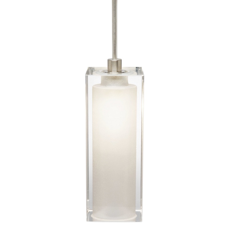 One Light Pendant in Satin Nickel Finish by Stone Lighting