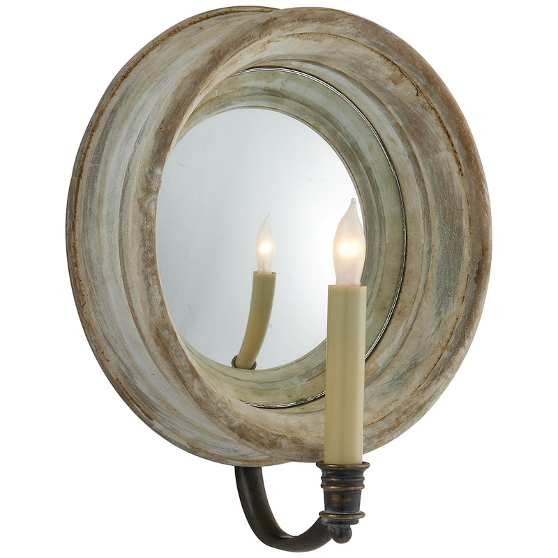 One Light Wall Sconce from the Chelsea Reflection Collection in Old White Finish by Visual Comfort Signature