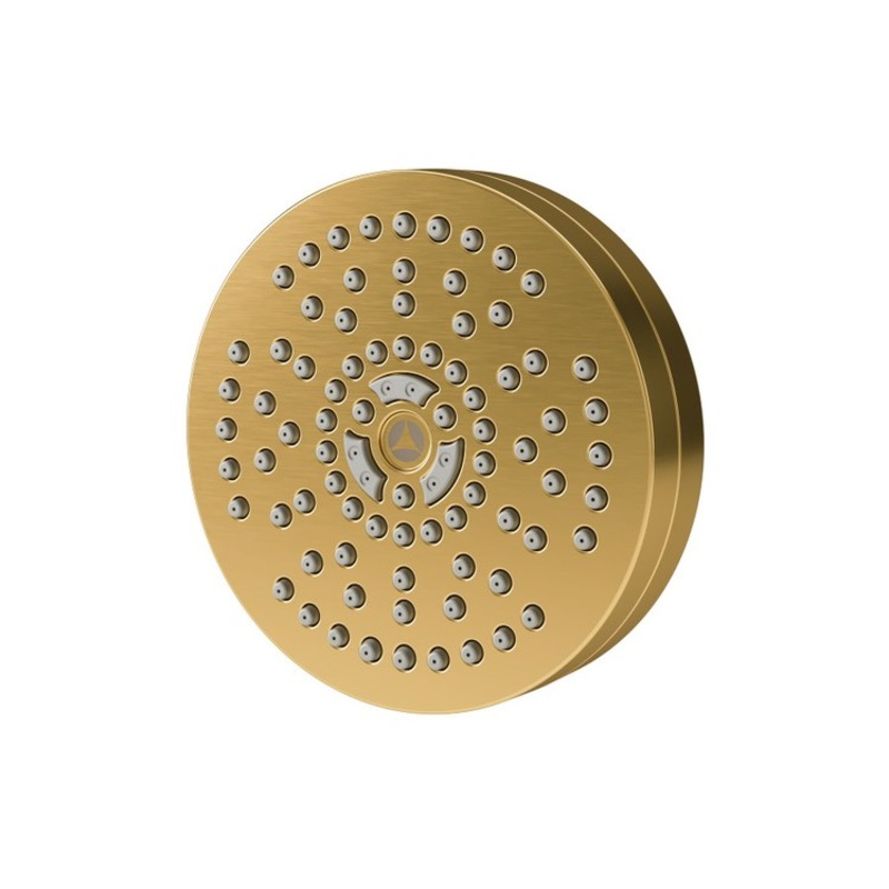 Showerhead HydroMersion 1 Functions Round Brushed Bronze 4 Inch 2.0 Gallons per Minute Rubber Nozzles