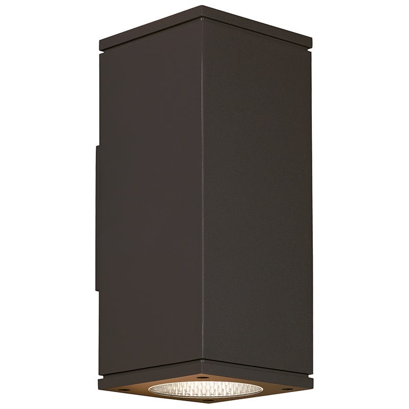 Tegel 12 Outdoor Wall Downlight Bronze 3000K / 36-Degree Beam None