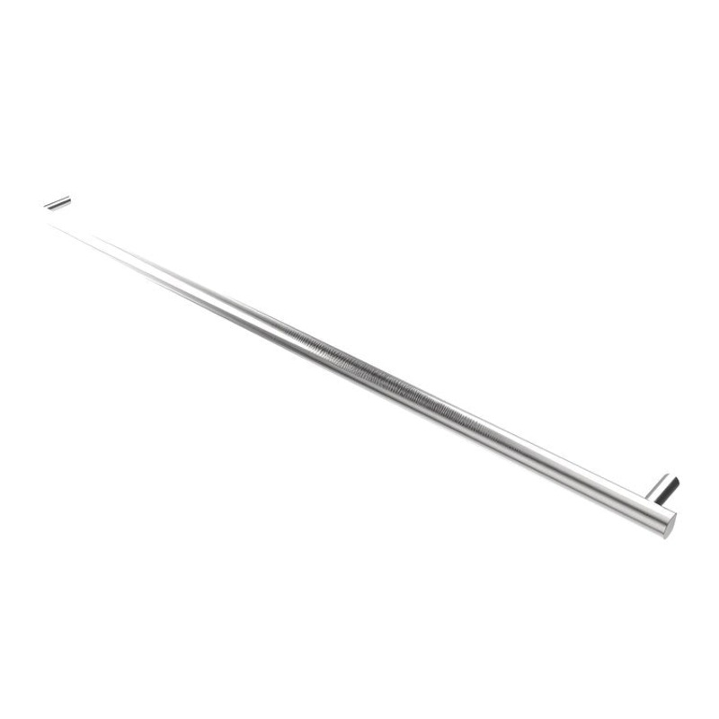 Towel Warmer Modello Round Single Bar Hardwire 103 BTU 59 Inch Brushed Stainless 304 Stainless Steel