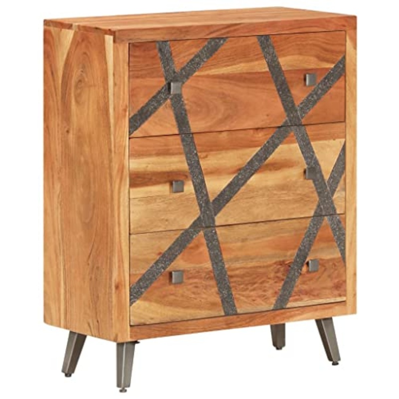 vidaXL Credenza 60x30x75 cm in Legno Massello di Acacia