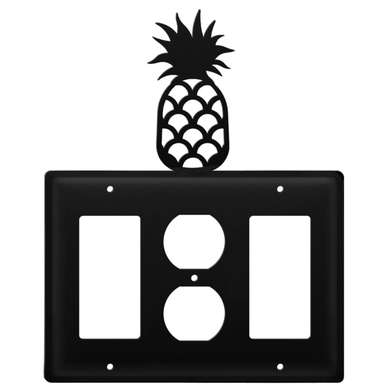 Village Wrought Iron EGOG-44 Triple Pineapple Single GFI Outlet and GFI Cover CUSTOM Product